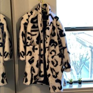 Dreamerz size s/m faux fur coat with buttons